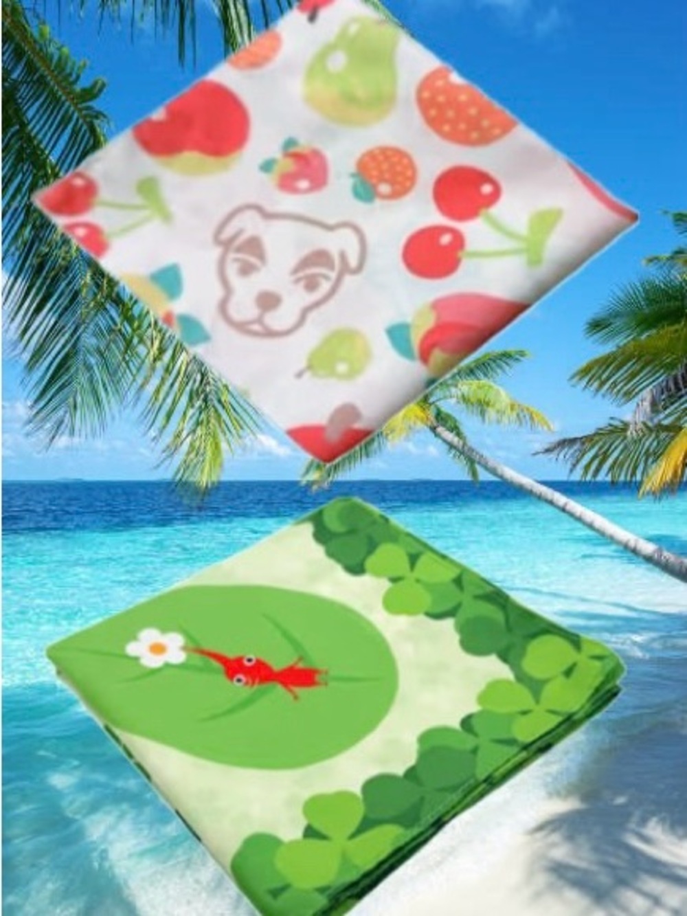 2 Tropical Bandana Animal Crossing and Pikmin